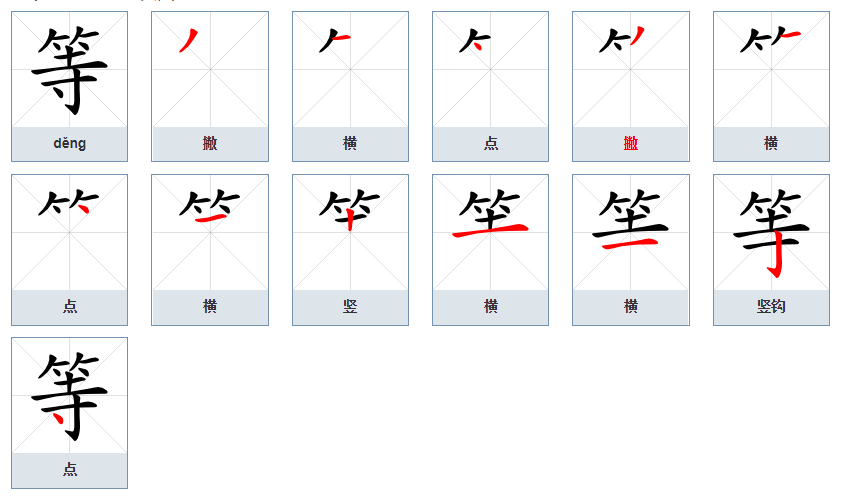 等（汉语汉字）_百度百科