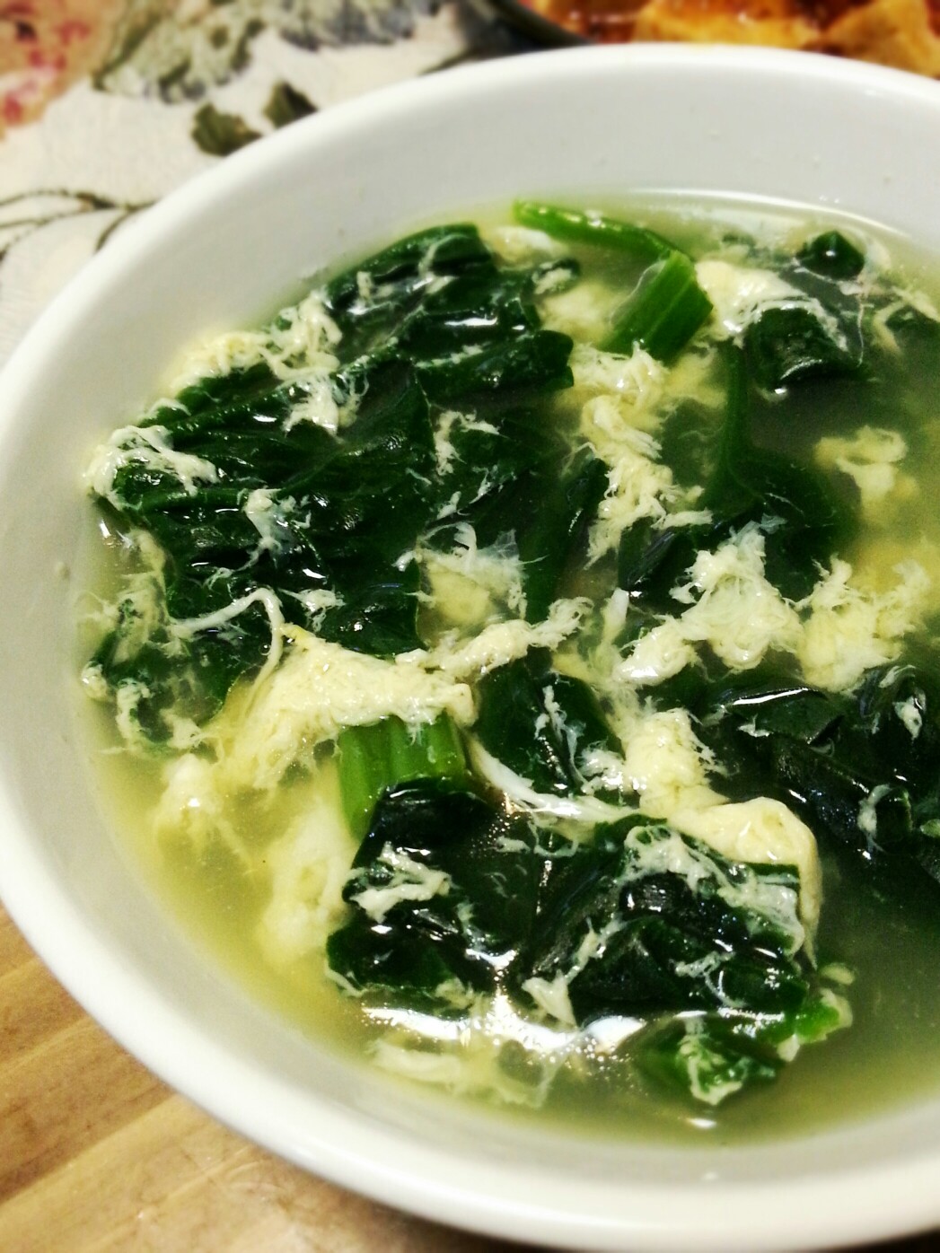菠菜海虹蛋花汤