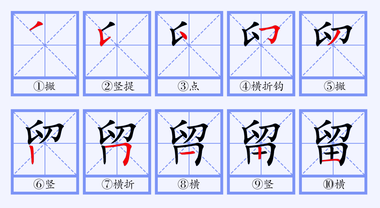 留（汉语文字）_百度百科