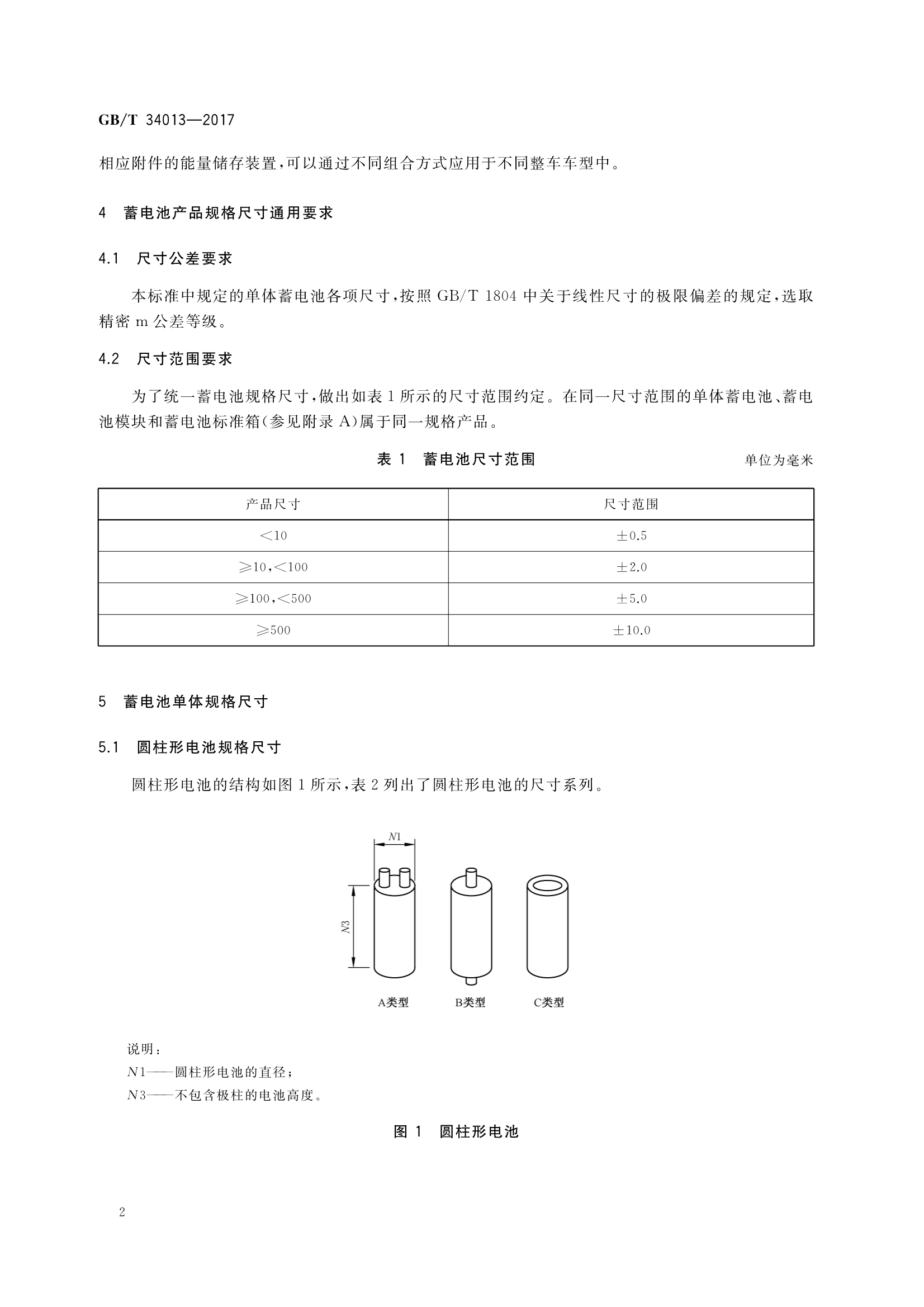 电动汽车用动力蓄电池产品规格尺寸