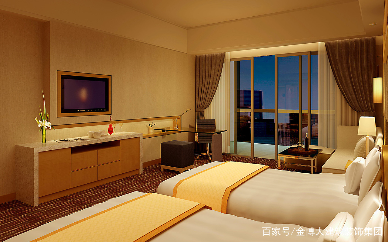 郑州国际星级酒店装修设计公司案例效果图_百科TA说