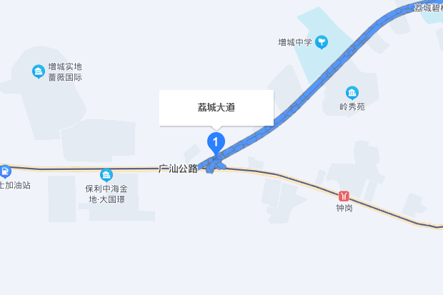  p>荔城大道是以广汕公路向东连接的一条主干道,位于位于广州市增城区