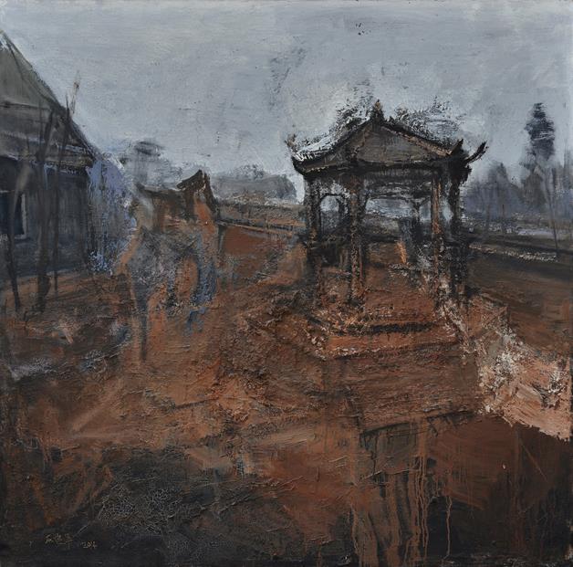  p>《秋风古亭》是石建军创作的油画作品. /p>