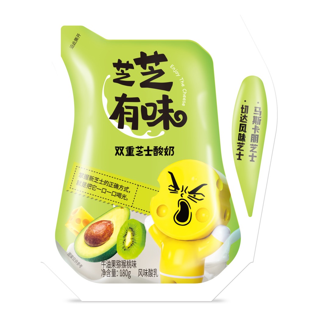  p>芝芝有味是花花牛旗下酸奶品牌,旗下产品芝芝有味双重芝士酸奶是