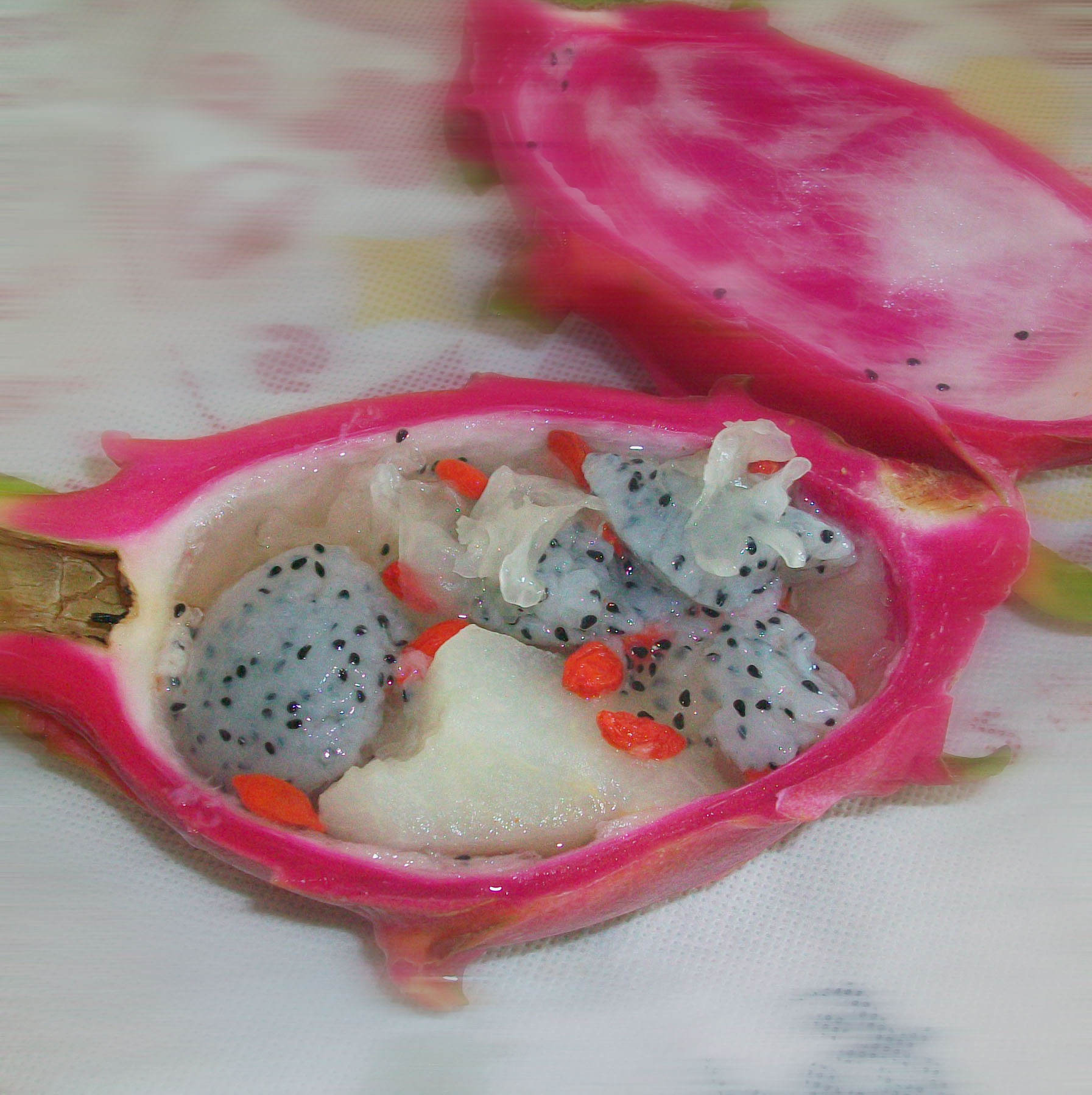 雪梨火龙果银耳羹