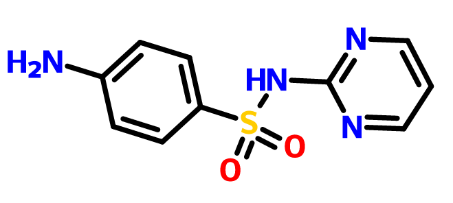  p>磺胺嘧啶是一种有机化合物,分子式为c sub>10 /sub>h sub>10 /sub>