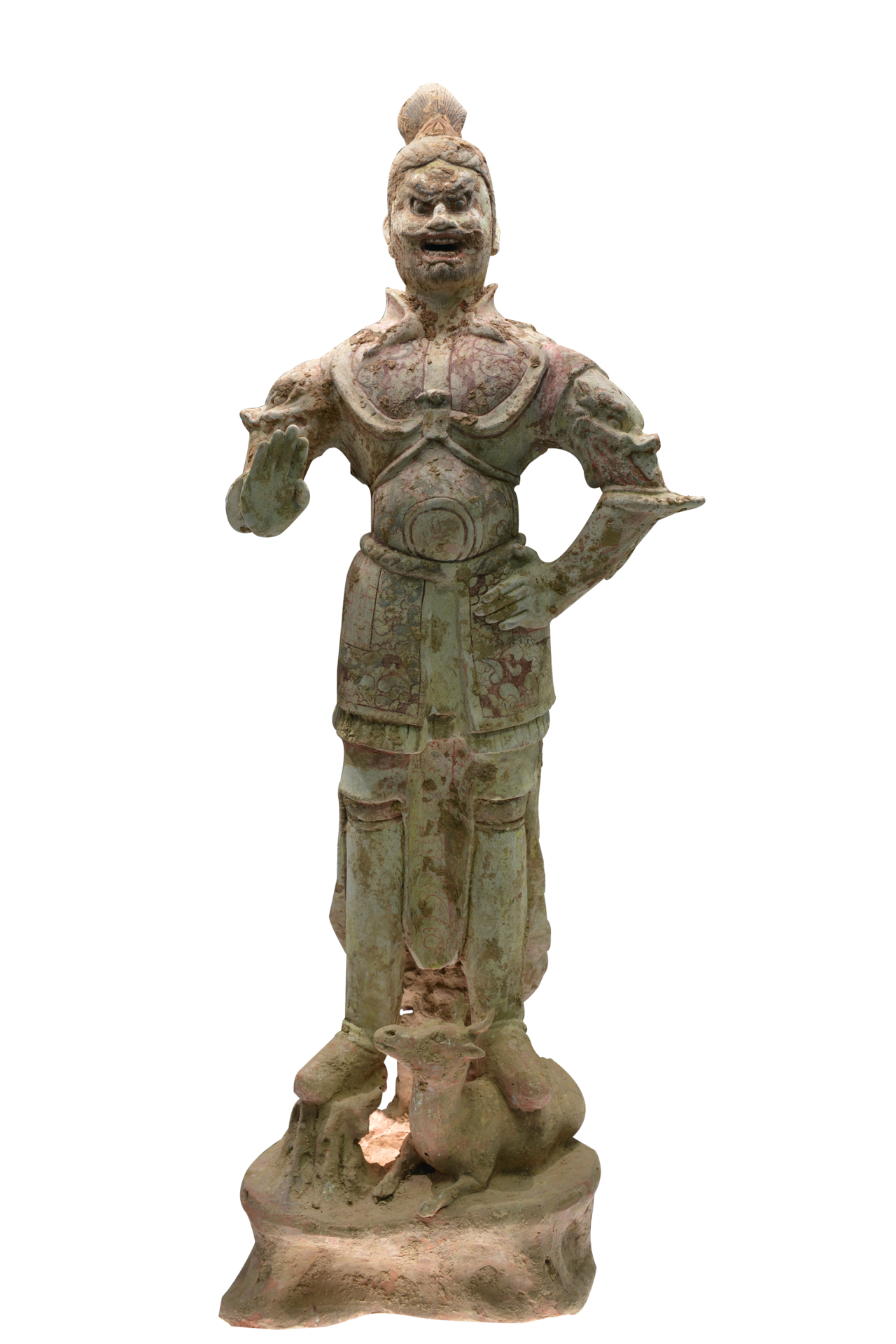 唐代彩绘陶武士俑