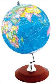 绒面灯光地球仪:23cm中文政区