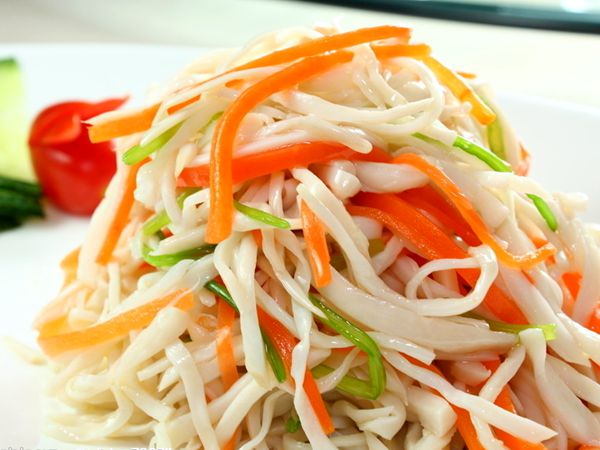 凉拌青菜金针菇