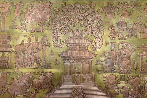  p>孔子六艺图是我国著名壁画艺术家邵旭先生为人民大会堂山东厅创作