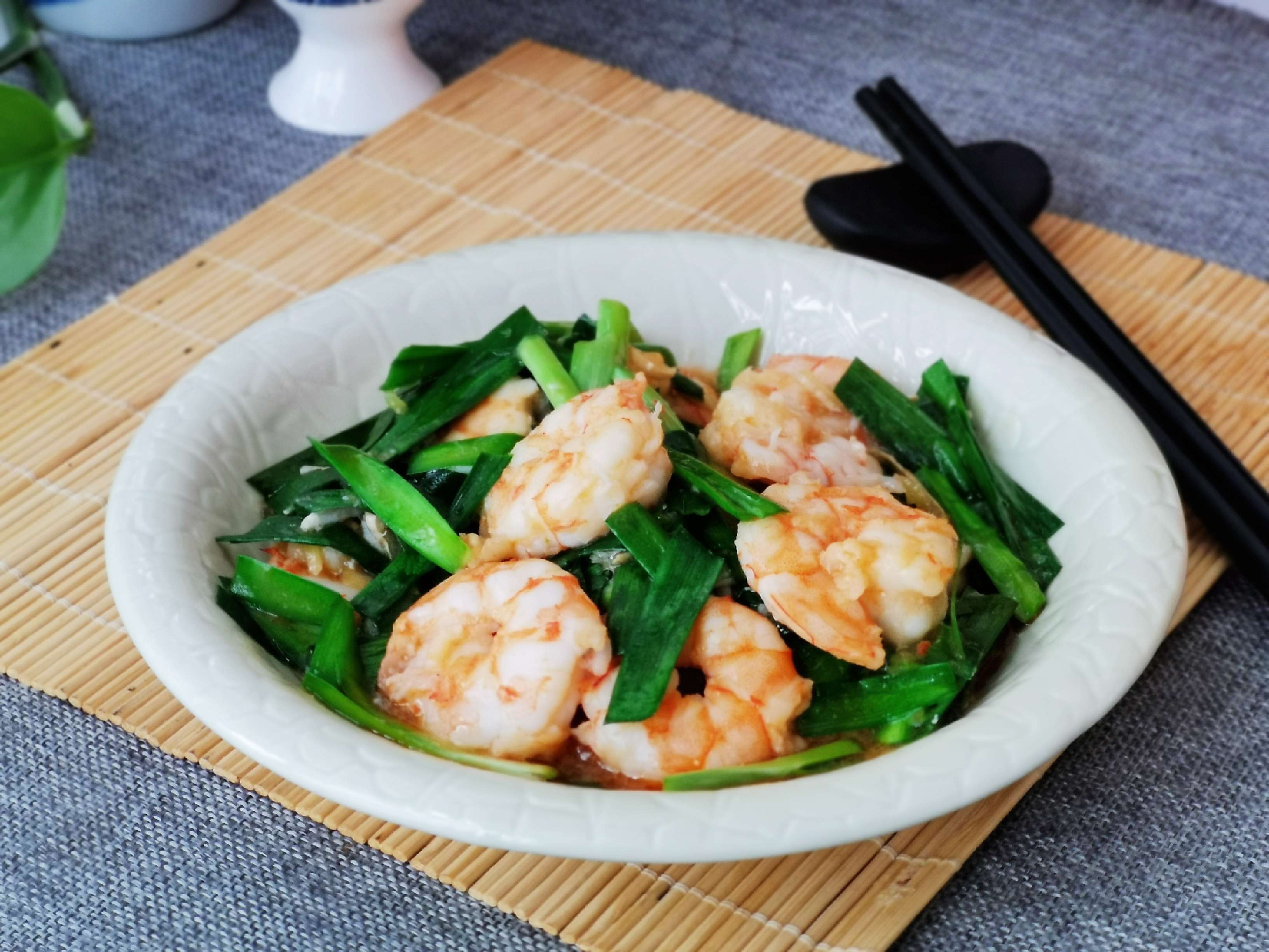 韭菜炒虾仁