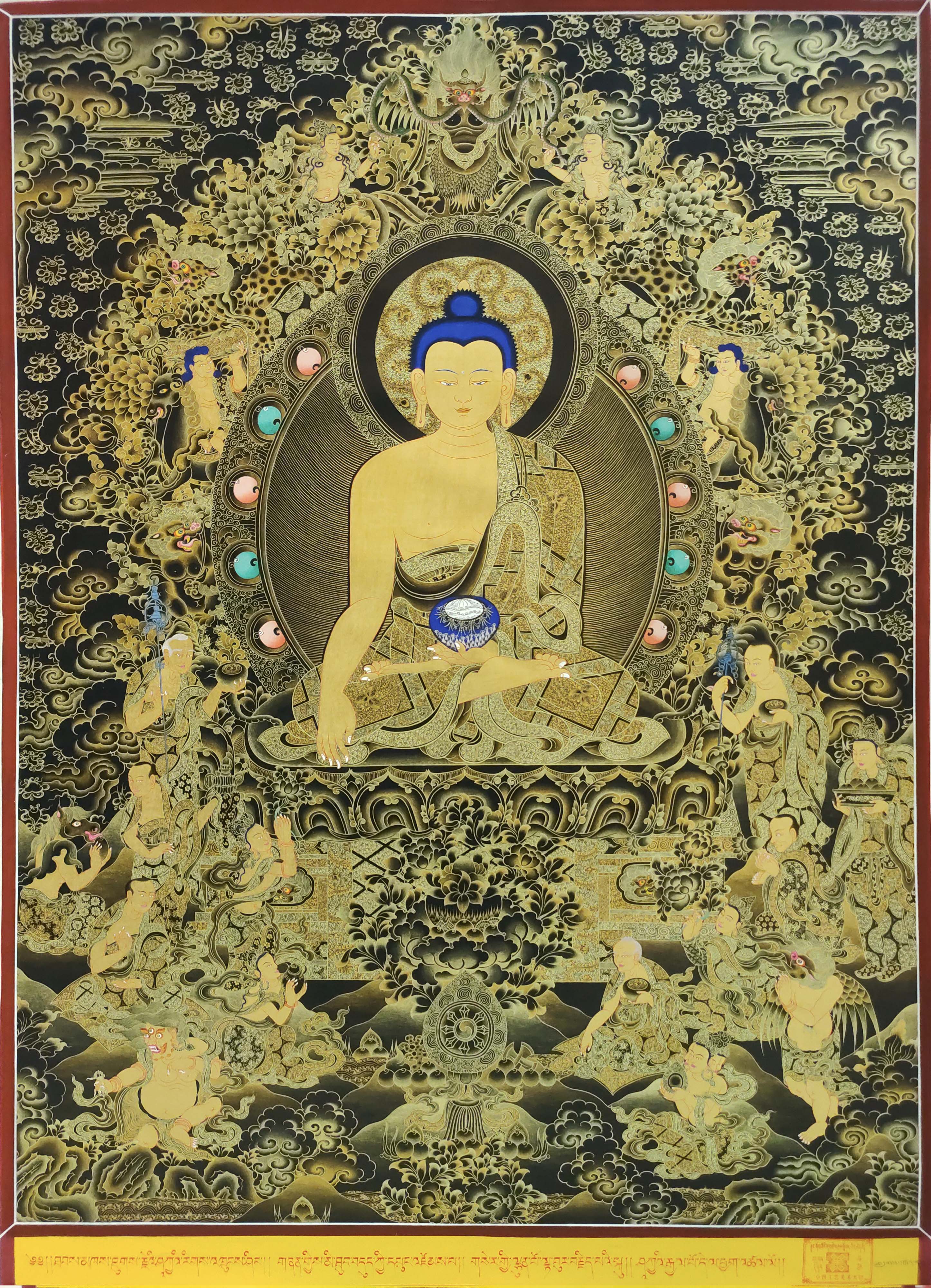 蒙古族唐卡(马鬃绕线堆绣唐卡)