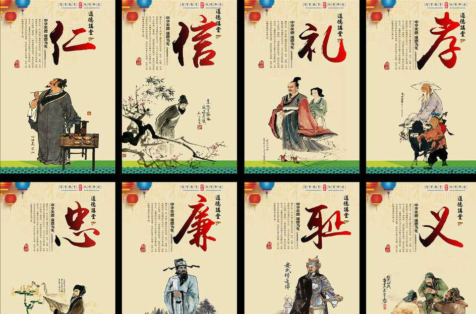  p>八德,是指孝,悌,忠,信,礼,义,廉,耻.