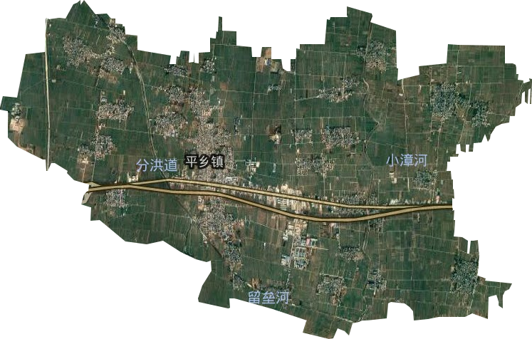 <p>平乡镇卫星图