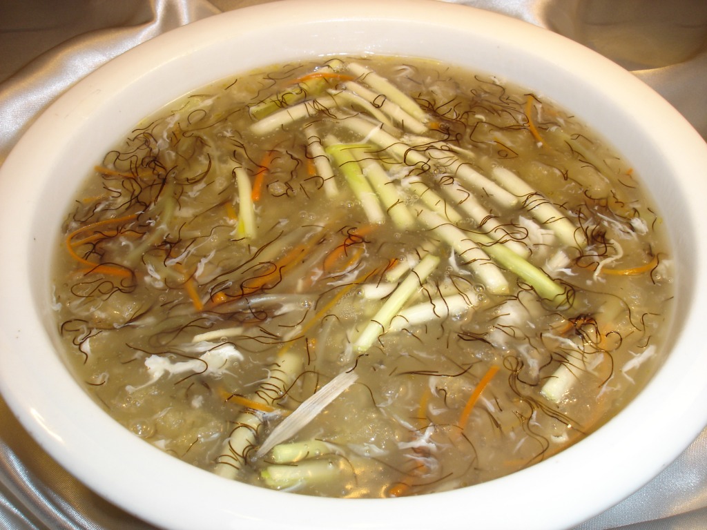 发菜海蚌汤