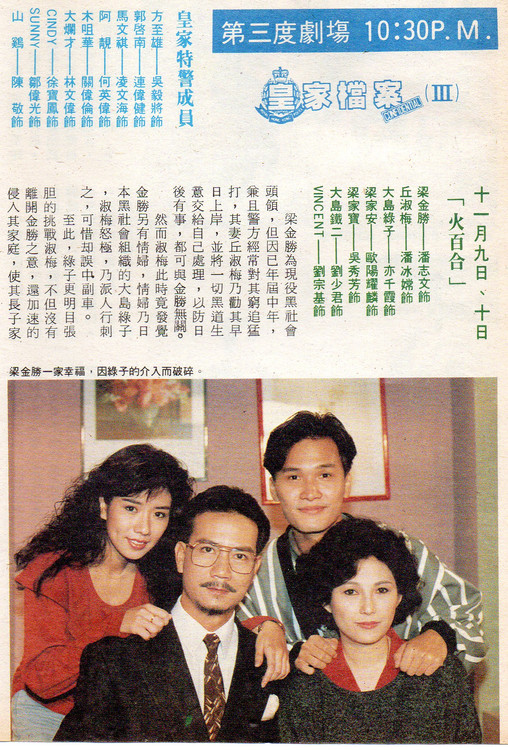  p>《皇家档案》是亚洲电视1989年拍摄的电视连续剧,全辑共62集,监制