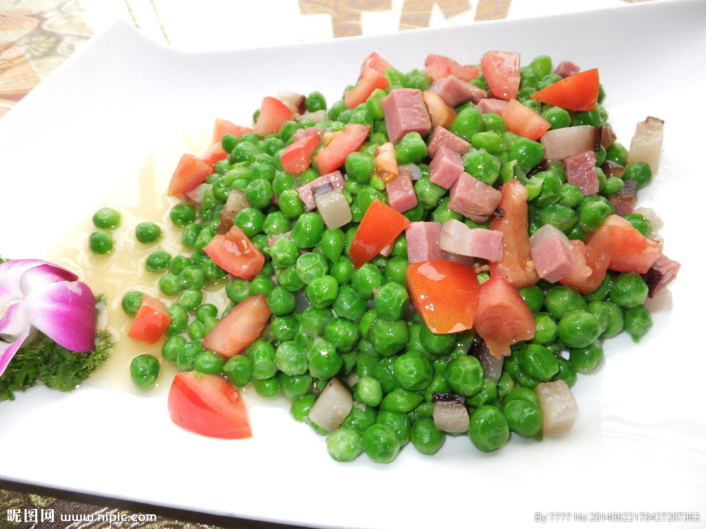 豌豆米炒火腿