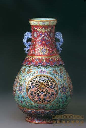 清乾隆粉彩镂空转心瓶（中国国家博物馆藏品）_百度百科