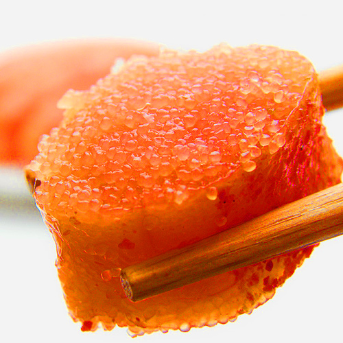  p>鳕鱼籽(cod roe):又名鳕鱼卵,是对大西洋鳕,太平洋鳕及狭鳕等鳕鱼