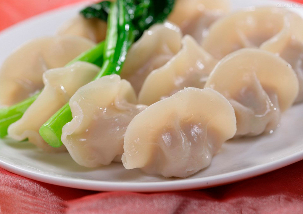  p>白萝卜羊肉馅饺子是一道菜品.