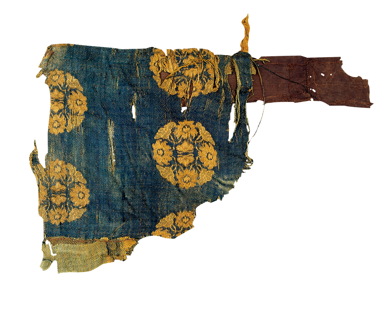  p>宋蓝地小团花纹锦是宋代时期文物. /p>