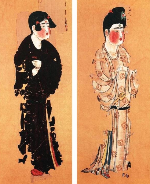  p>《唐屏风绢画胡服美人图》是唐代佚名画家创作的一幅绢本设色画.