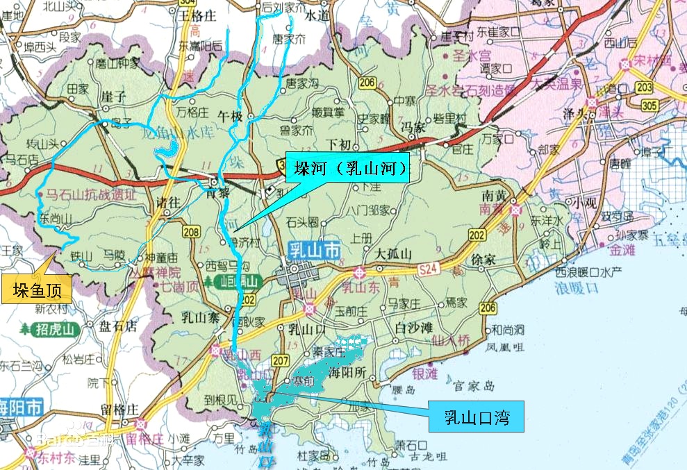  p>乳山河,山东省东南部 a href="#" data-lemmaid="1321076">乳山市 