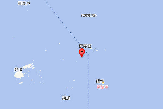 2020年7月18日萨摩亚群岛地区发生6.1级地震