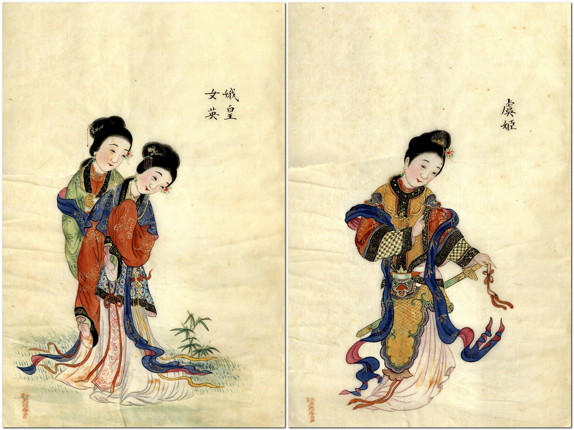 民间画师周培春心目中的古代美人图，带给你接地气的绘画艺术_百科TA说