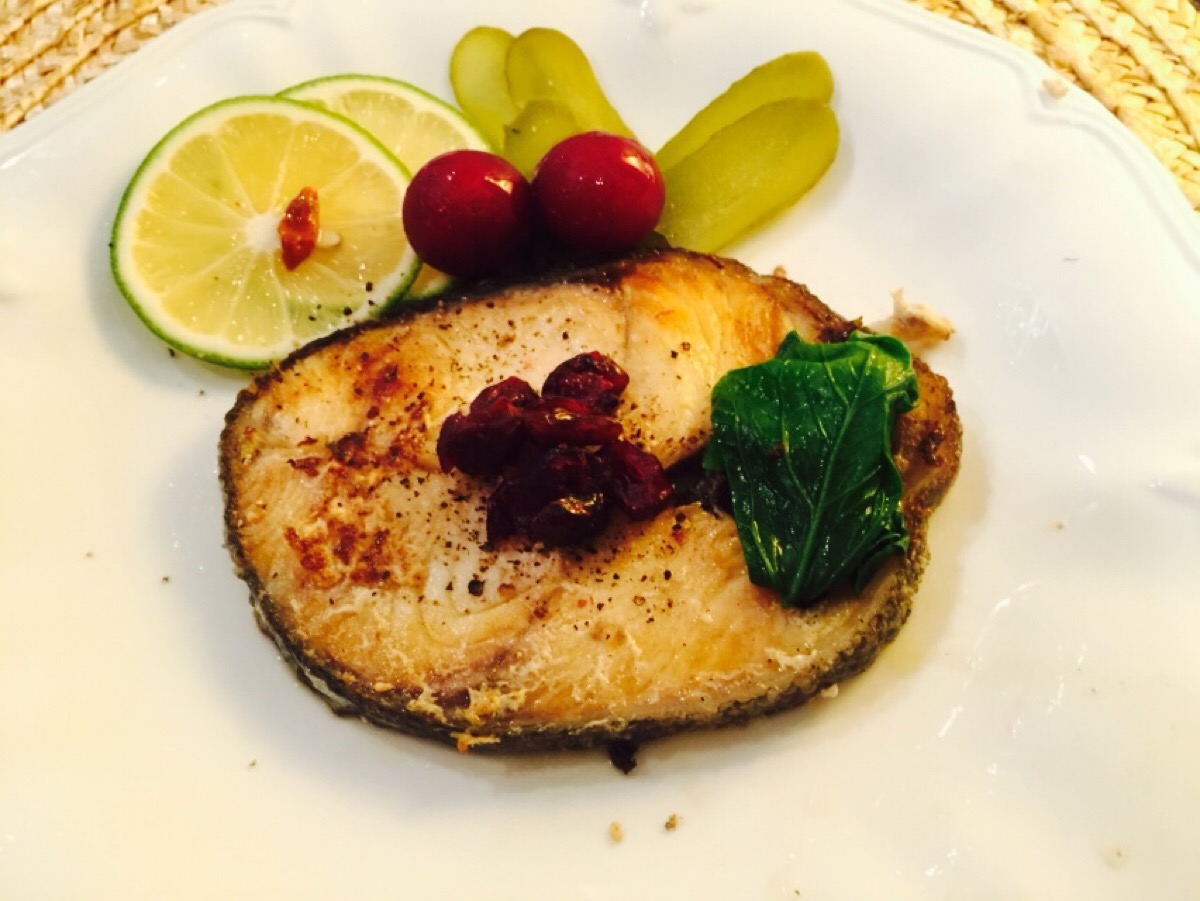 柠檬红酒煎鳕鱼