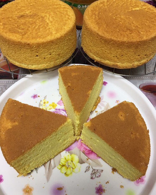 100%玉米面戚风蛋糕