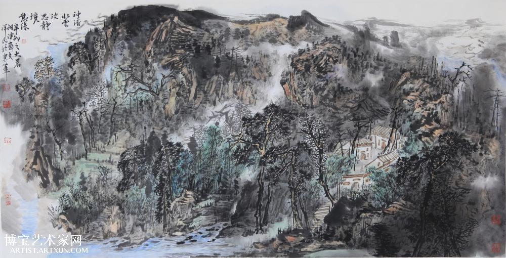 孔祥民毕业于山东工艺美术学院,后在著名画家陈我鸿先生门下学习山水