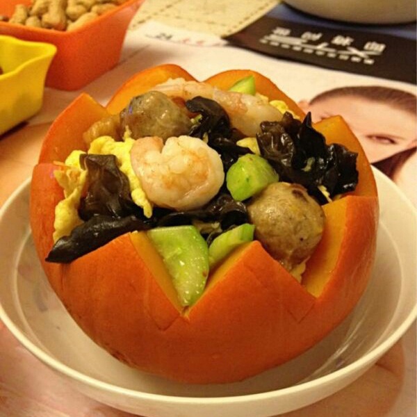 海鲜南瓜盅