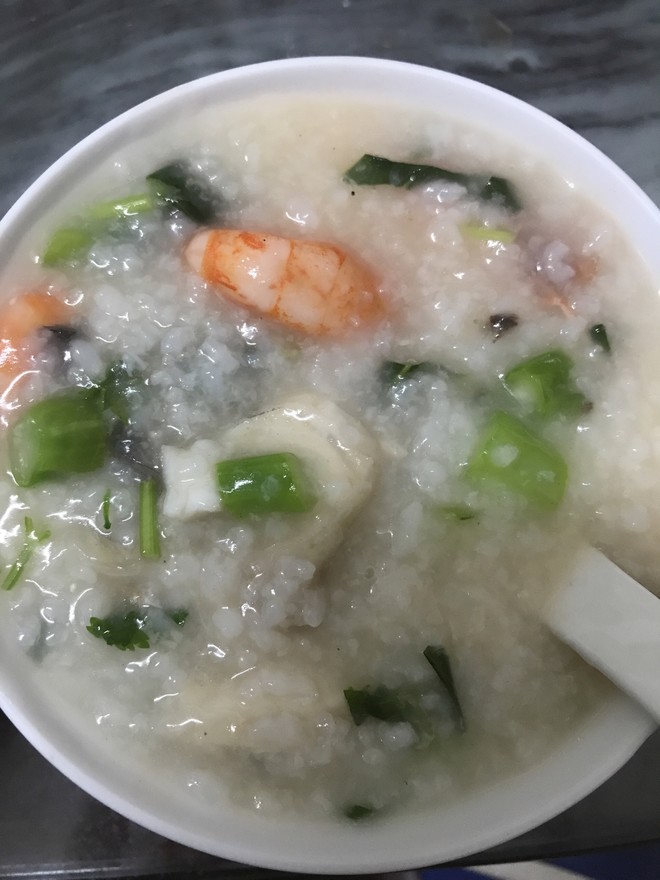 虾仁鱼片粥