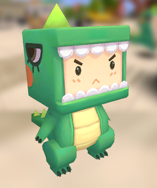 《迷你世界》中的主要装扮之一,走过的地方会留下恐龙爪印,解锁迷斯拉