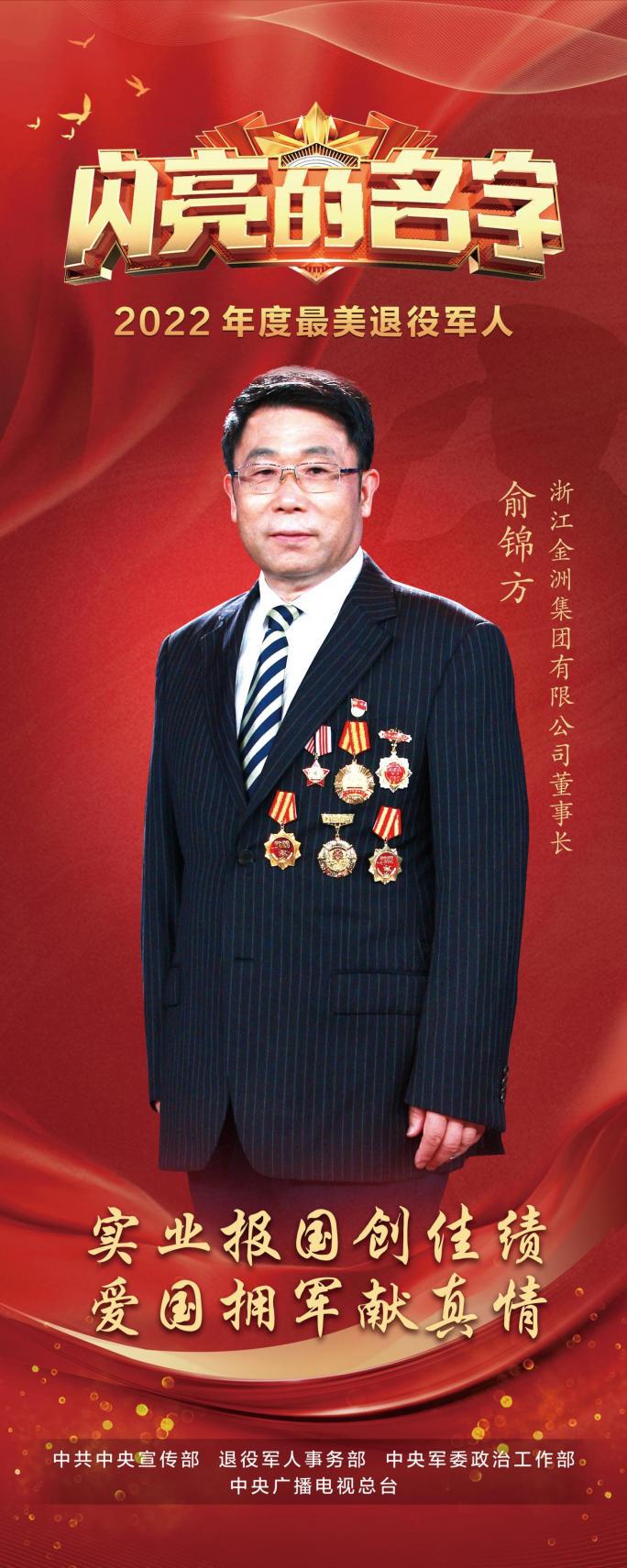 1957年出生,1975年入伍,1980年退役,浙江金洲集团有限公司党委书记