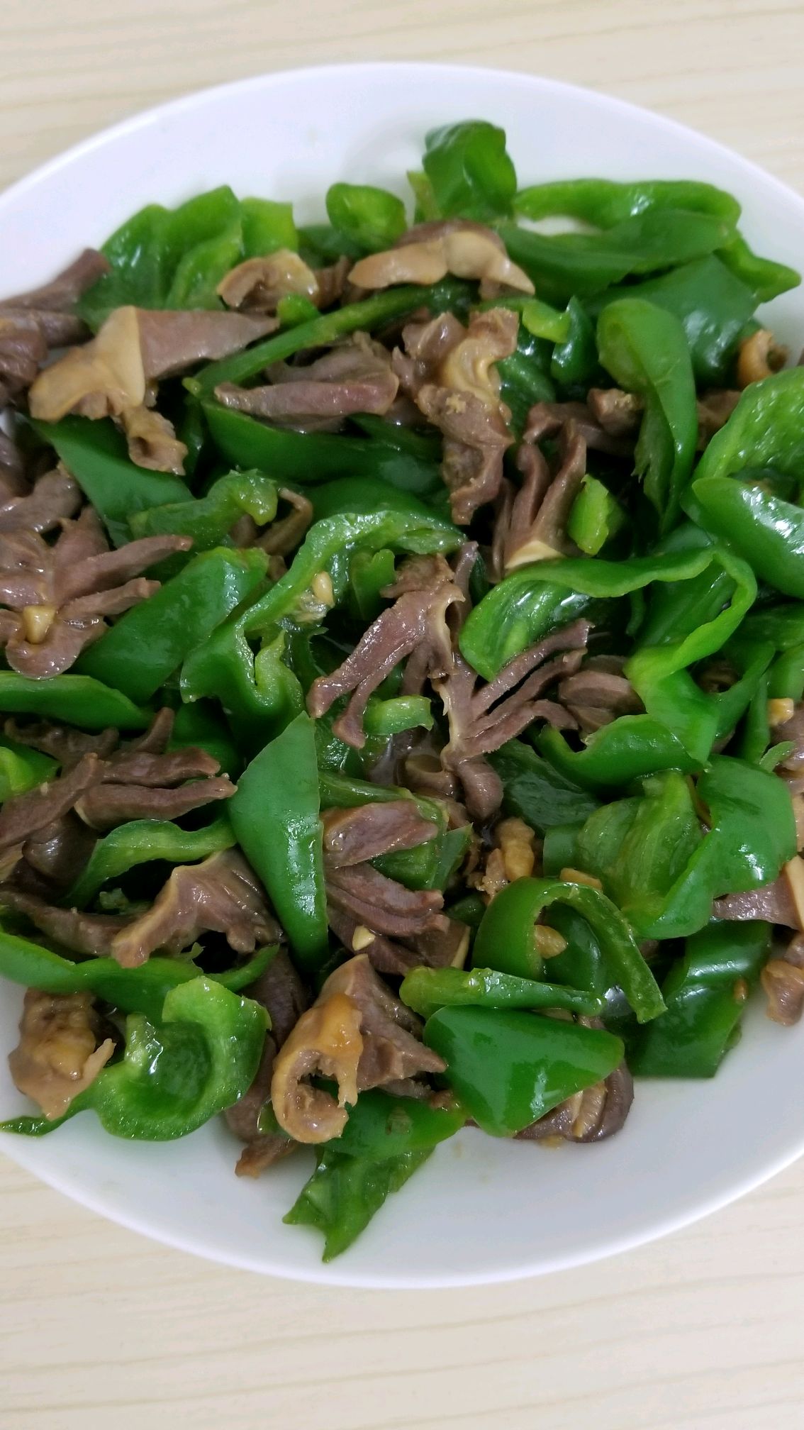 青椒炒鸭胗