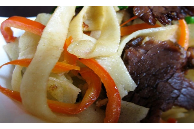 每枯炒牛肉豆丝