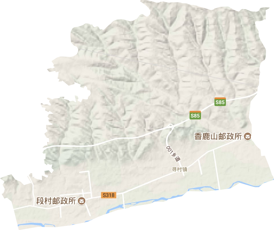 <p>香鹿山镇地形图