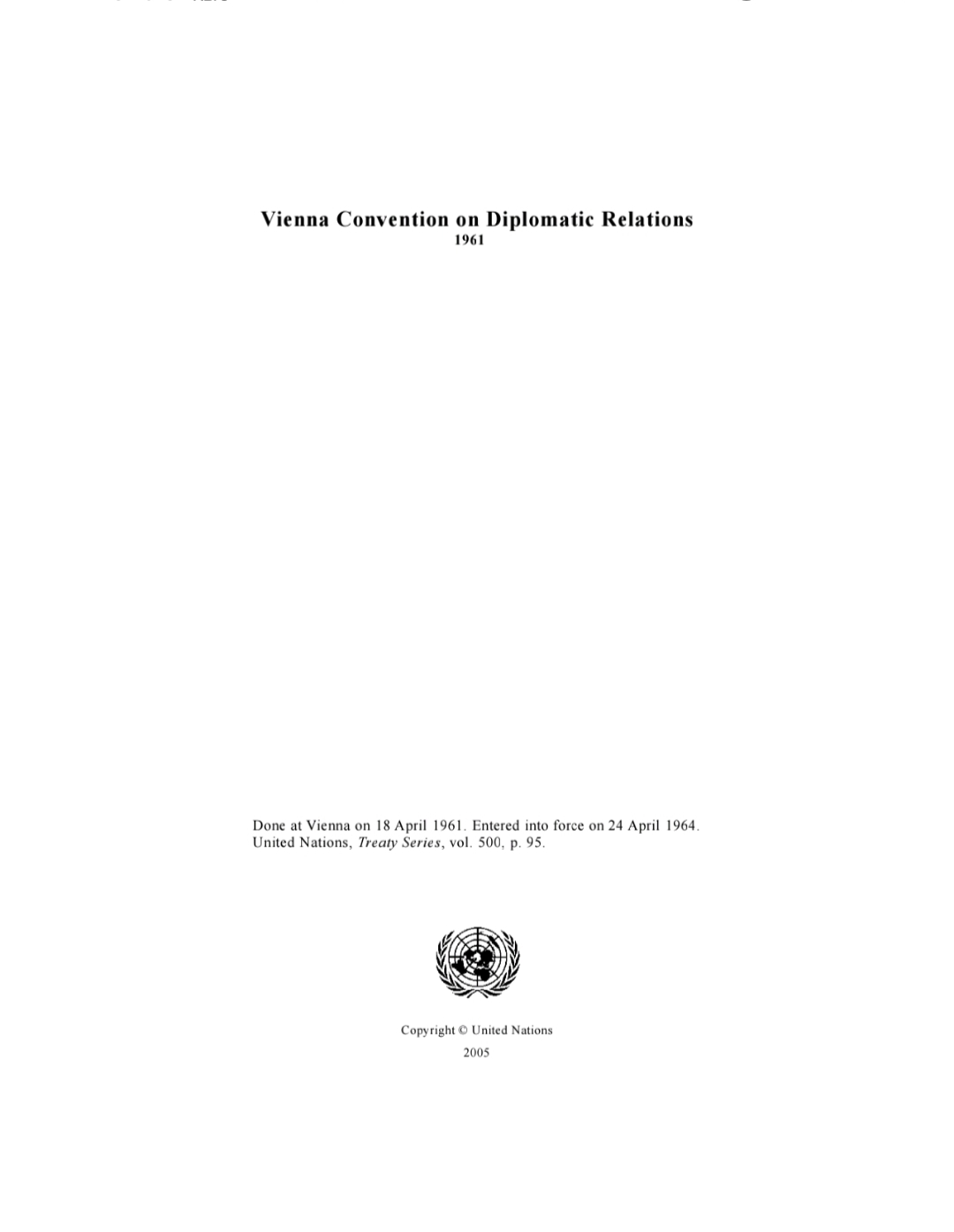 vienna convention on diplomatic relations