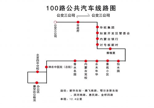 呼和浩特公交100路