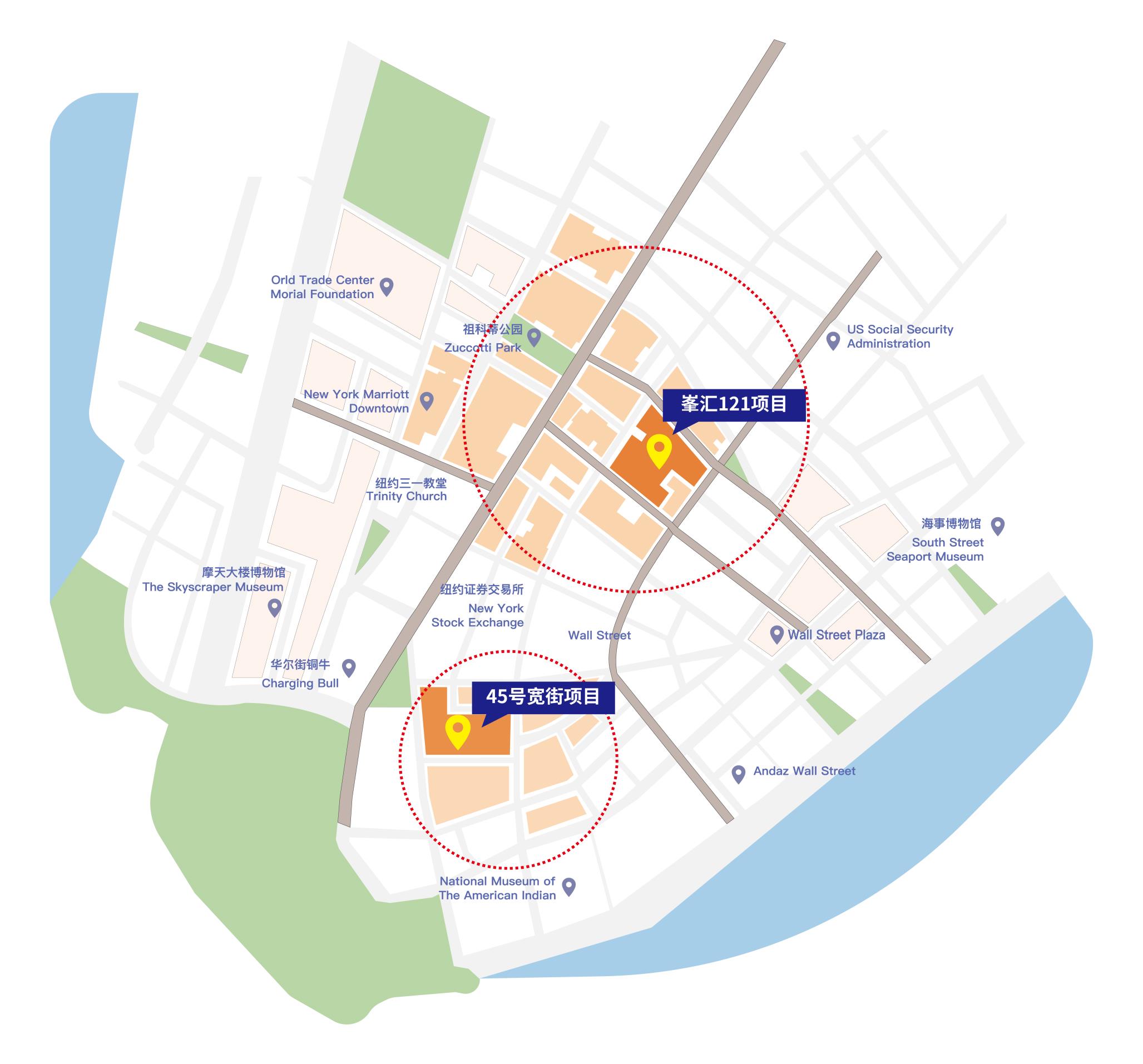  p>45宽街项目坐落于 a target="_blank" href="/item/华尔街/165"