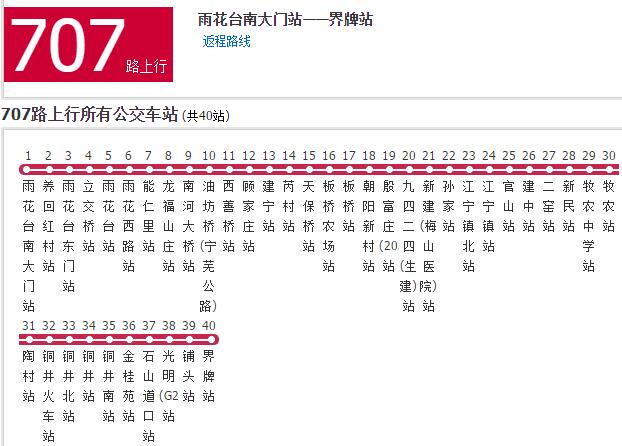 马鞍山公交707路