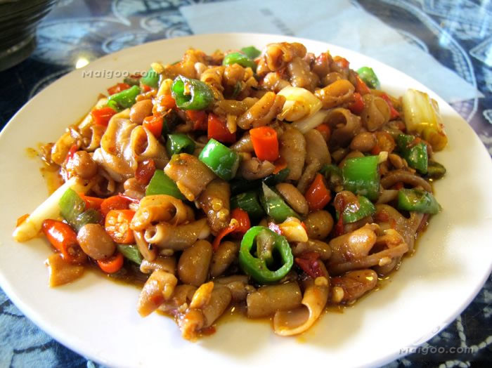 尖椒炒鸭肠