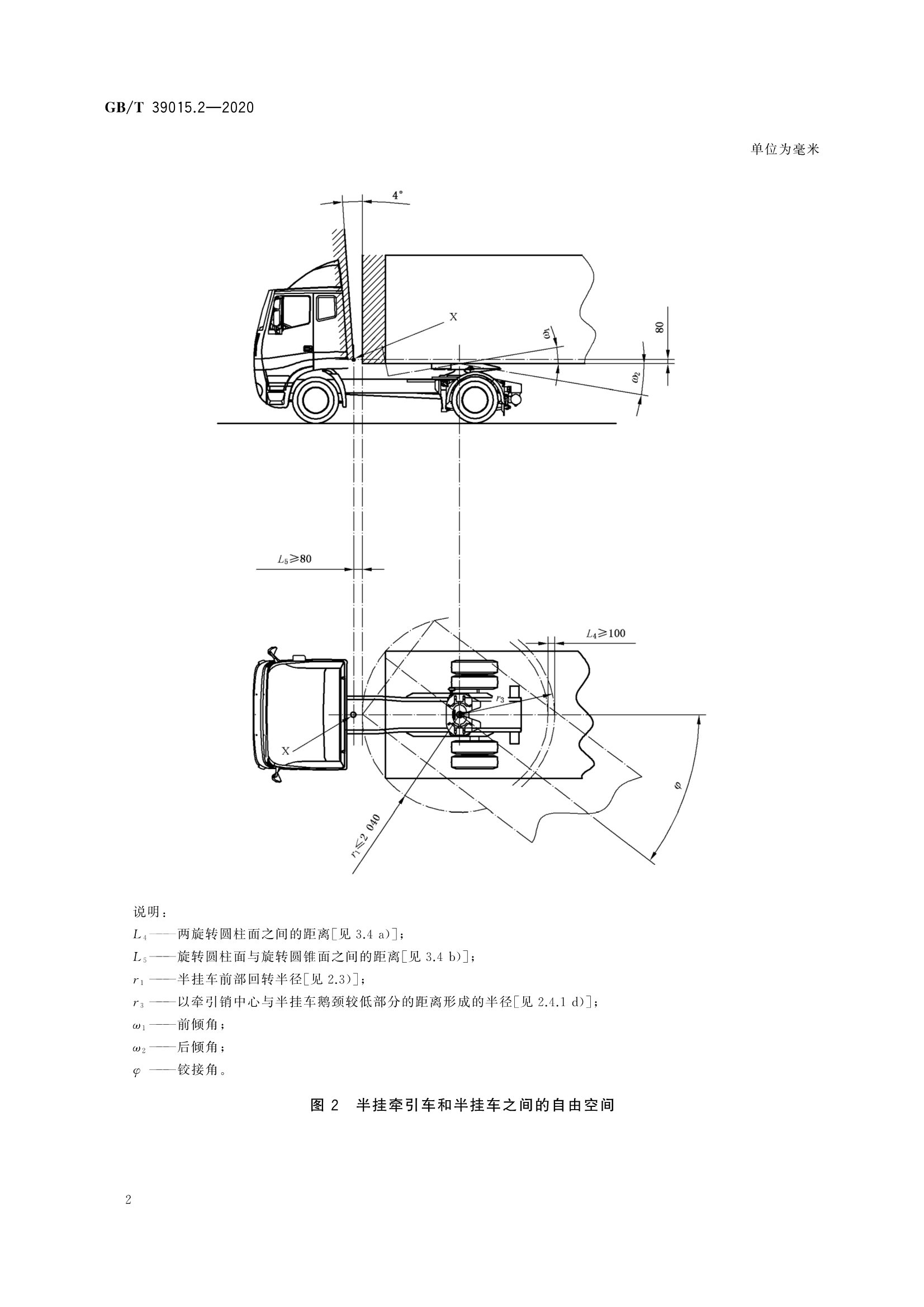 道路车辆—牵引车与半挂车之间机械连接互换性—第2