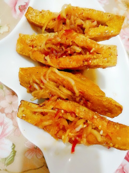 豆腐干夹萝卜丝