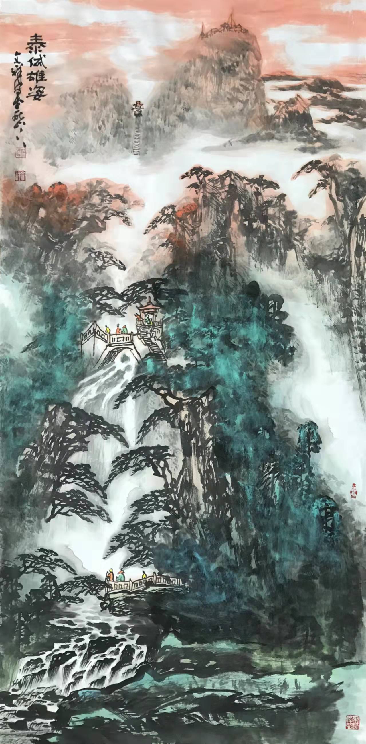 徐文祥,别号童颜山人,师从著名画家李承志