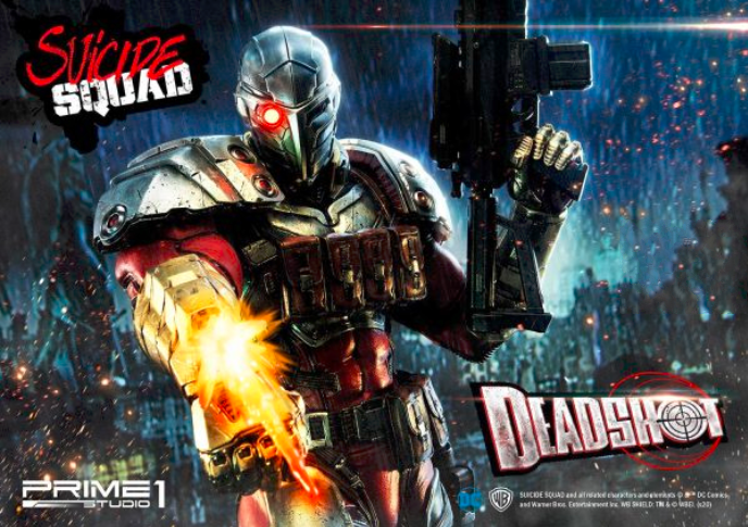 prime 1 studio dc漫画《自杀小队》死亡射手deadshot 35寸雕像