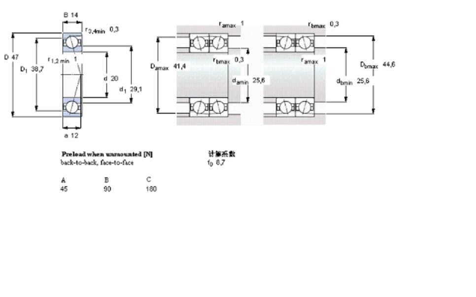 skf 7204cd/p4a轴承