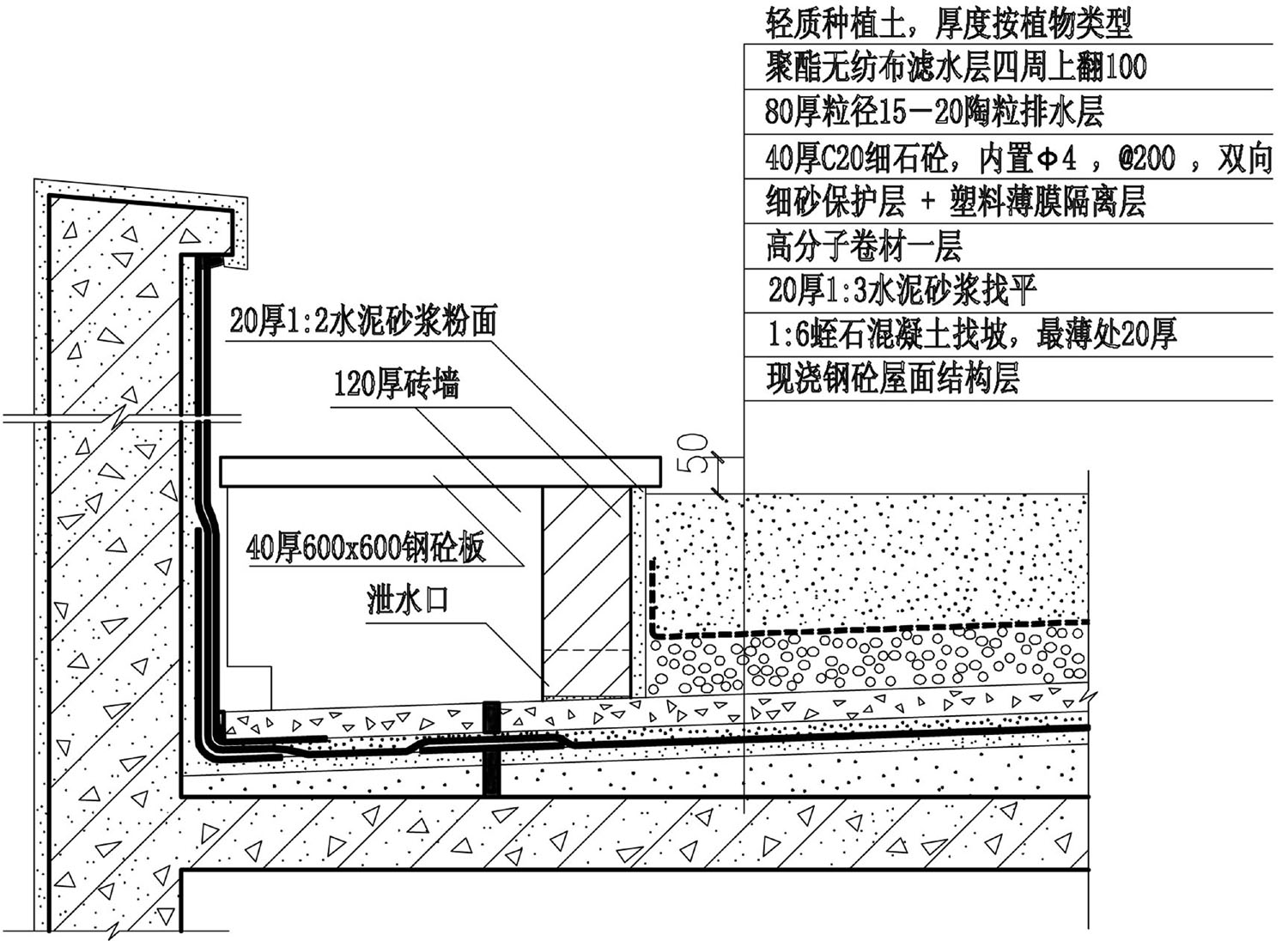  p>刚性防水屋面是采用混凝土浇捣而成的屋面防水层.